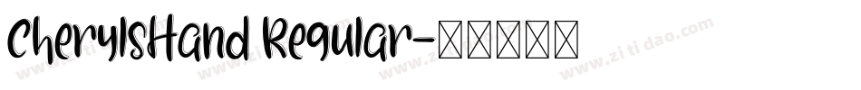 CherylsHand Regular字体转换